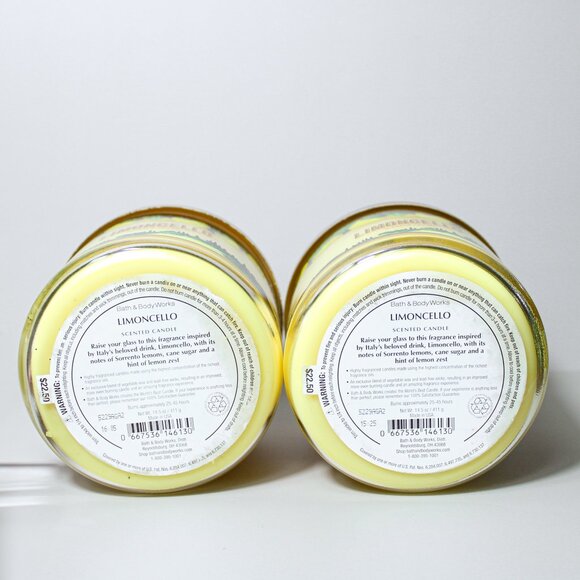 Lot of 2 Bath & Body Works Limoncello 3 Wick Candle Discontinued HTF - Picture 4 of 6